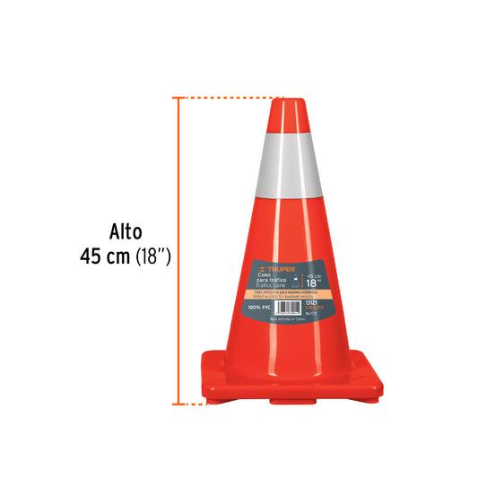 Cono de precaución de 45 cm