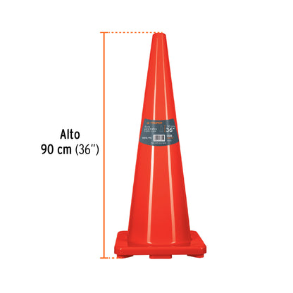 Cono de precaución de 90 cm