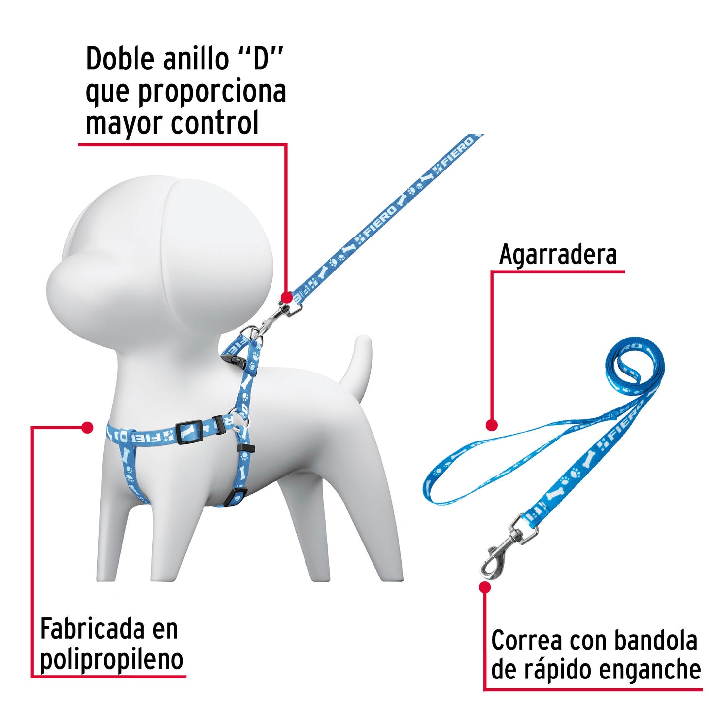 Correa Pechera Perro Talla Mediana