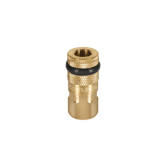 Cople rápido de latón hembra 1/4 pulg