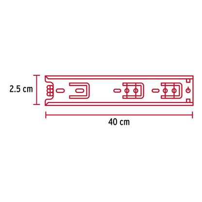 Corredera extensión 40cm para cajón