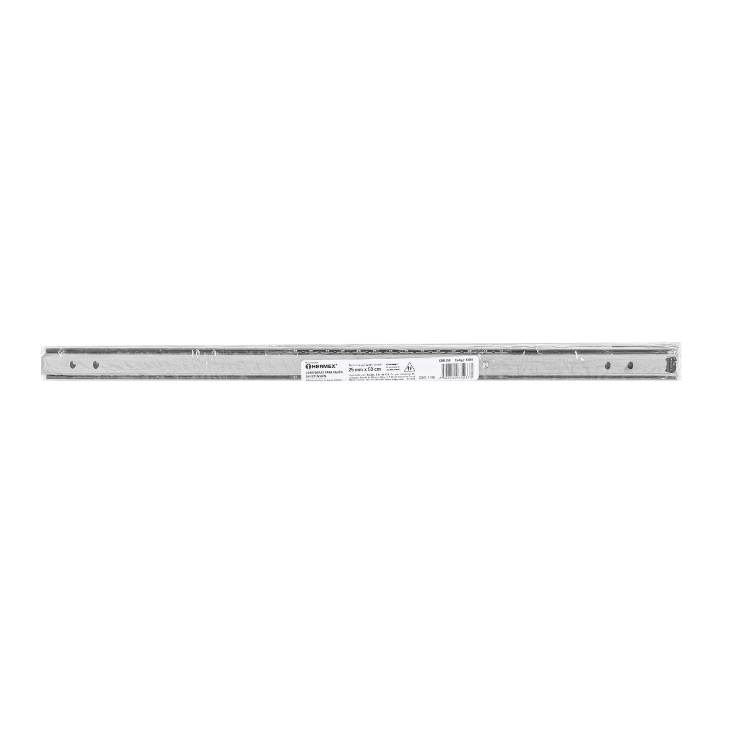 Corredera extensión 50cm para cajón
