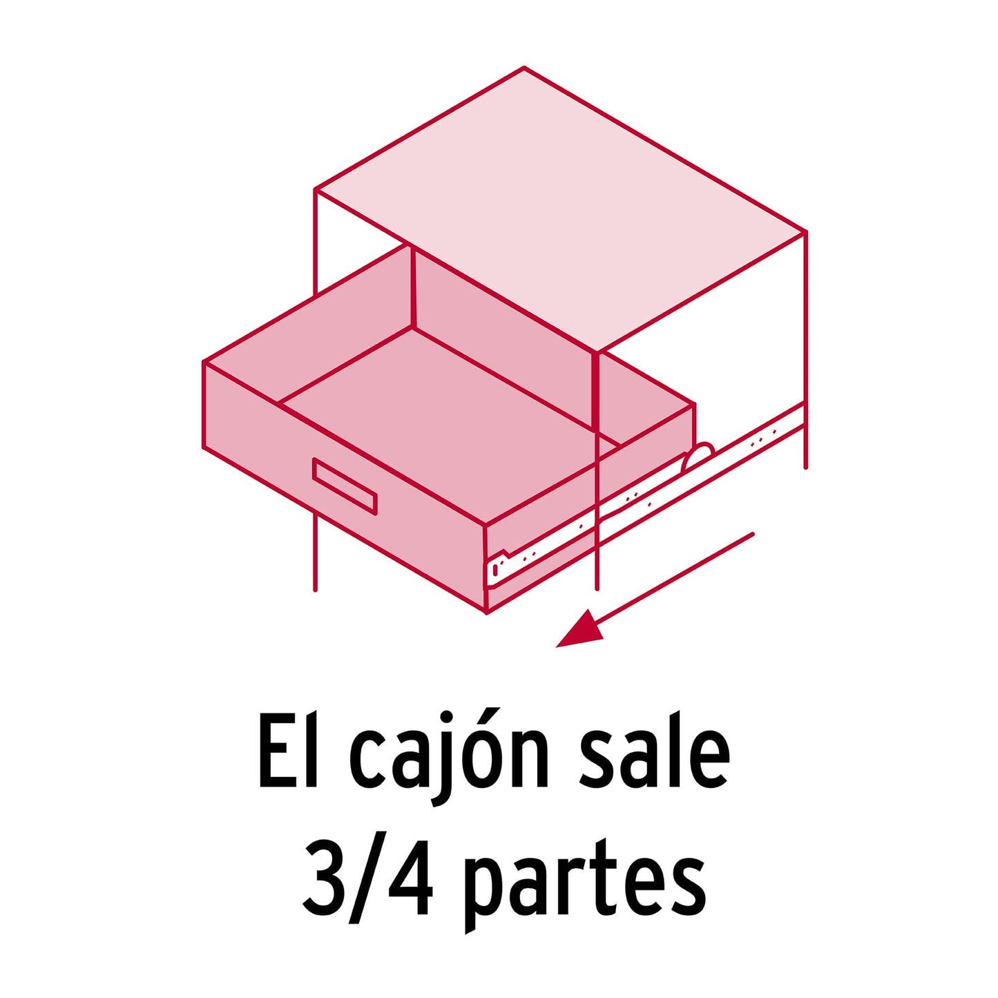 Corredera extensión 50cm para cajón