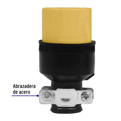 Contacto industrial reforzado polarizado de 127 V y 15 A