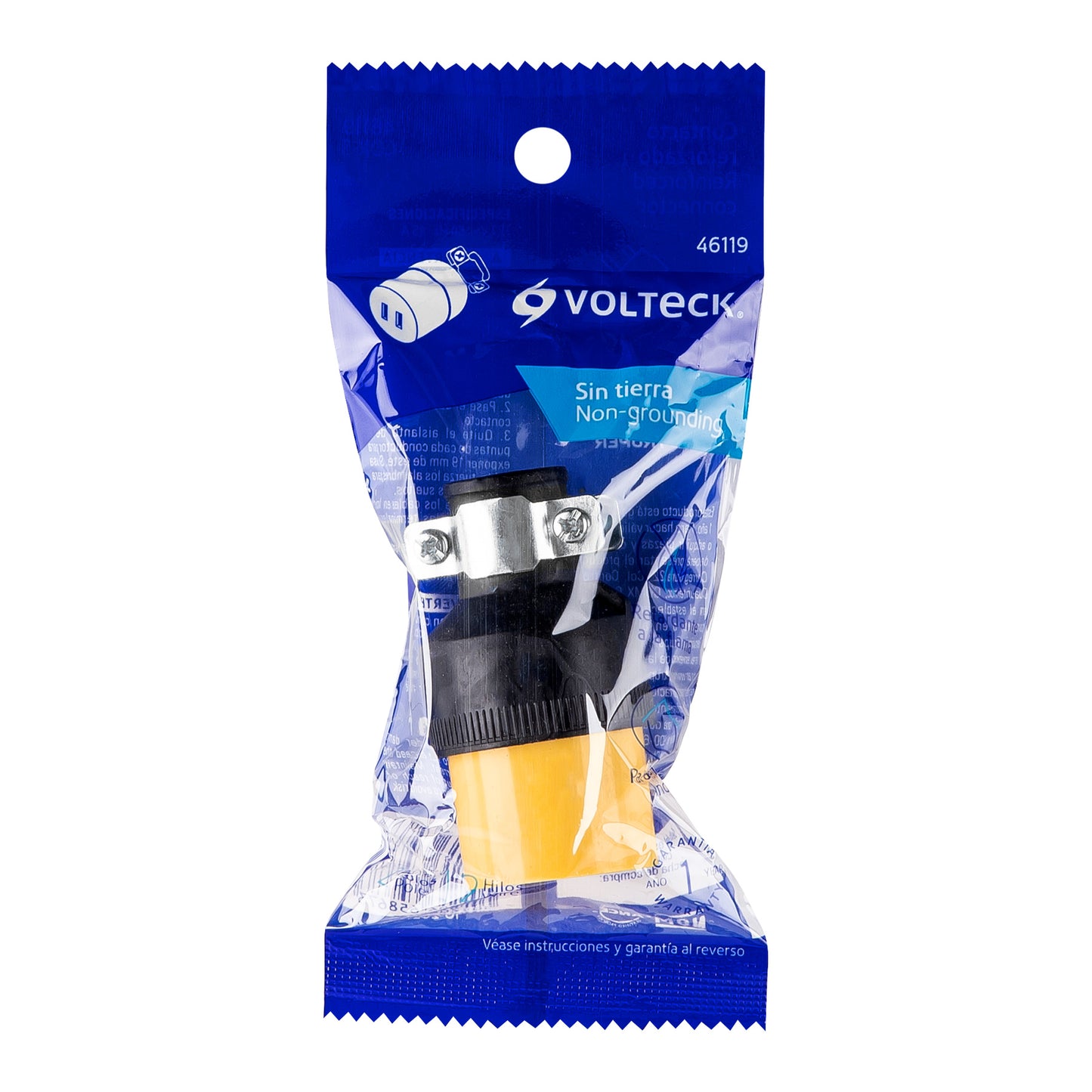 Contacto industrial reforzado polarizado de 127 V y 15 A