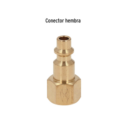Conector rápido de latón hembra 1/4 pulg