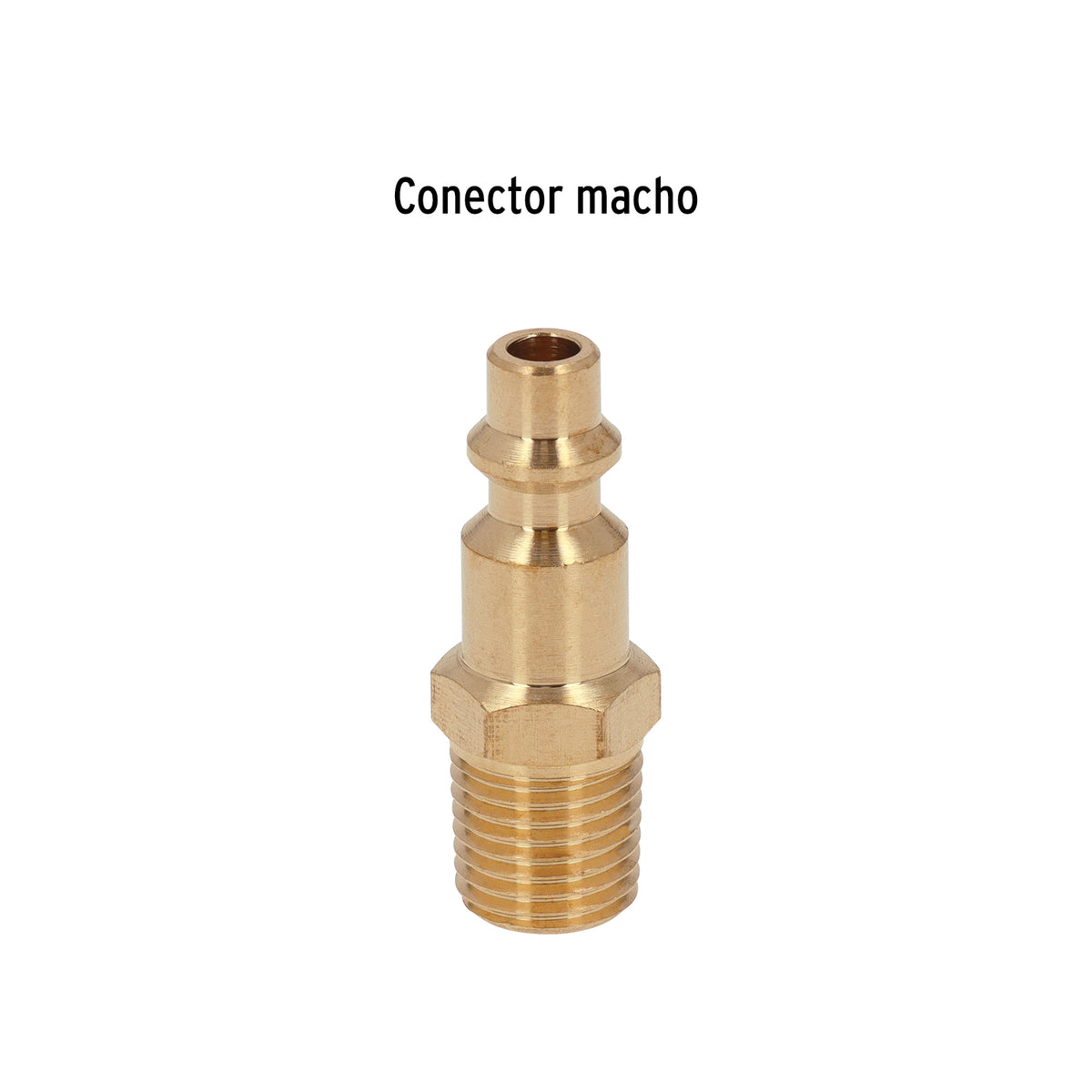 Conector rápido de latón macho 1/4 pulg