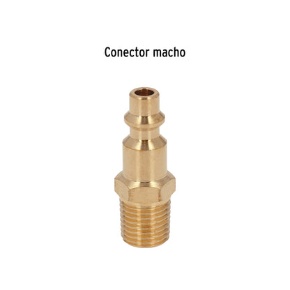 Conector rápido de latón macho 1/4 pulg