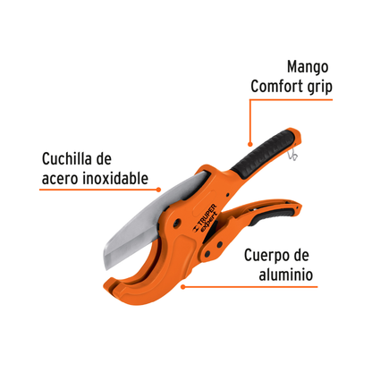 Cortador de tubo plastico capacidad 65 mm