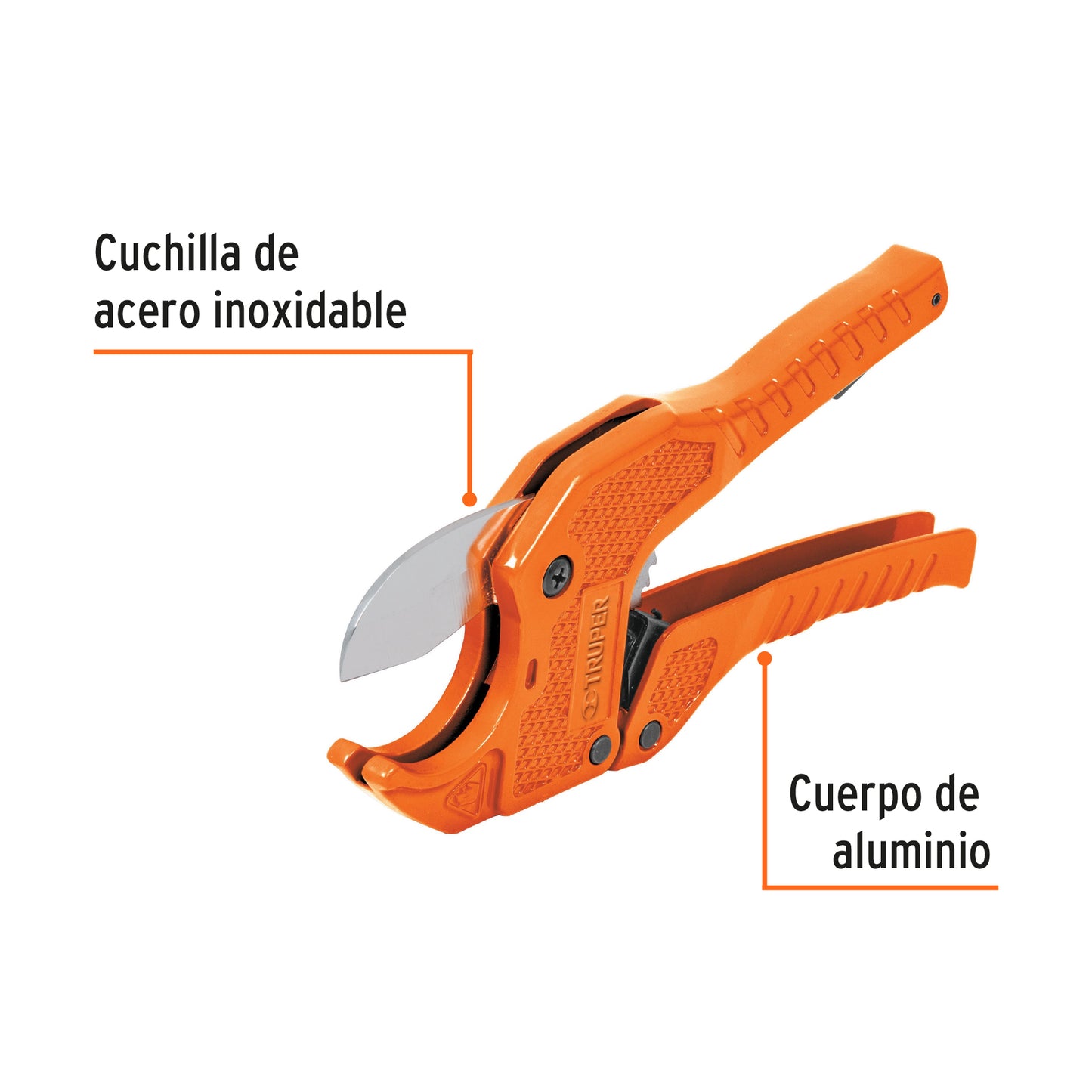 Cortador de Tubo de Plástico, Capacidad Corte 1-5/8"
