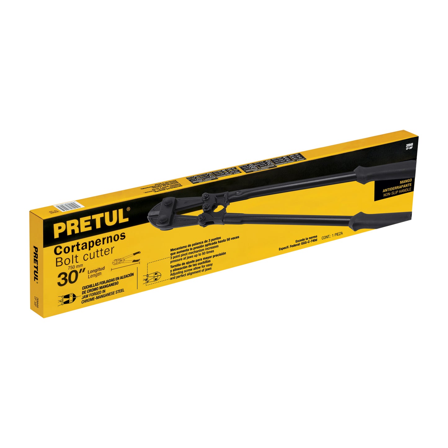 Cortapernos de 30 pulgadas con mango tubular