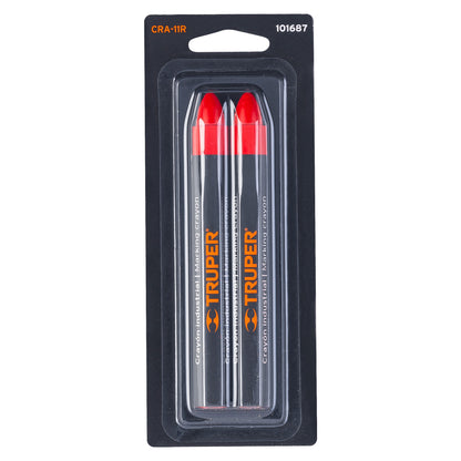 Blíster con 2 crayones industriales rojos