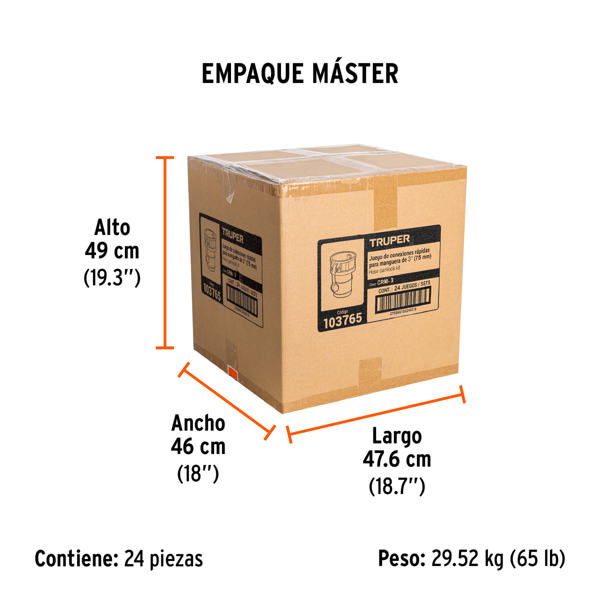 Juego de conexiones rápidas para manguera 3" para motobomba · vista 4