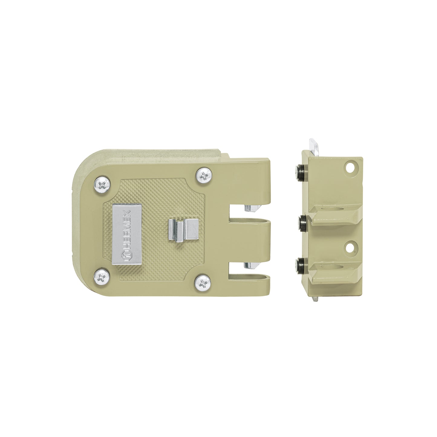 Cerradura de sobreponer para puerta corrediza con mariposa derecha