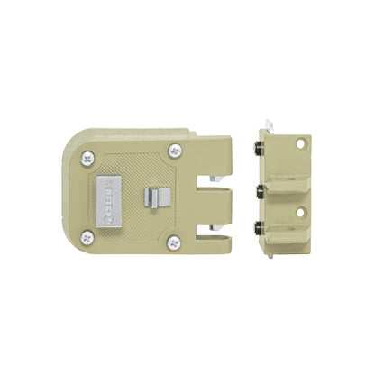 Cerradura de sobreponer para puerta corrediza con mariposa derecha