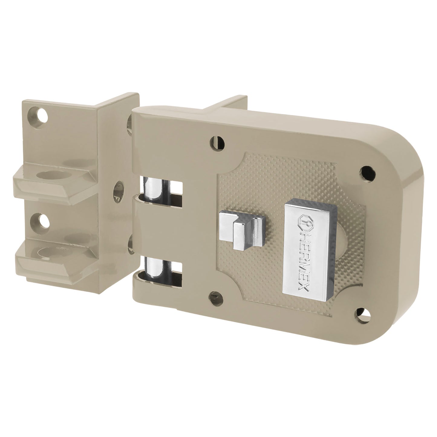 Cerradura de sobreponer para puerta corrediza con mariposa izquierda