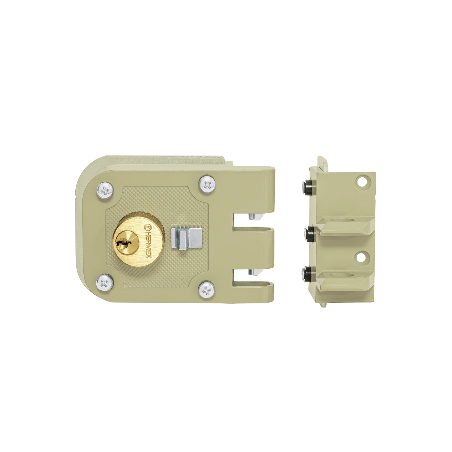 Cerradura de sobreponer para puerta corrediza clásica derecha