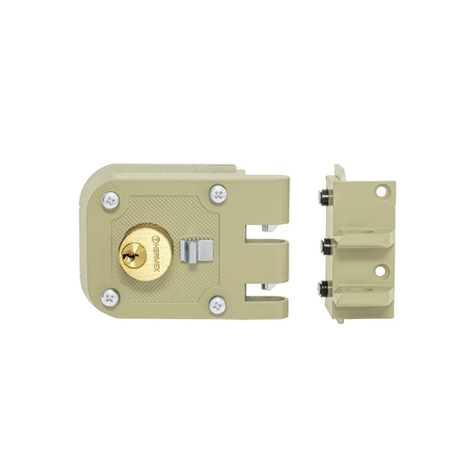 Cerradura de sobreponer para puerta corrediza clásica derecha