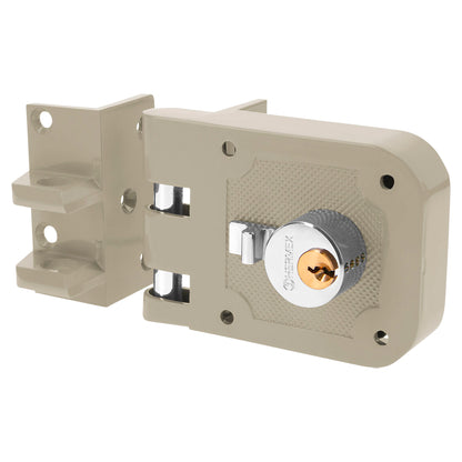 Cerradura de sobreponer instala fácil para puerta corrediza izquierda