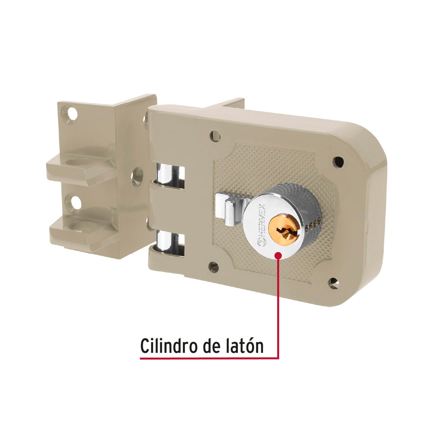 Cerradura de sobreponer instala fácil para puerta corrediza izquierda