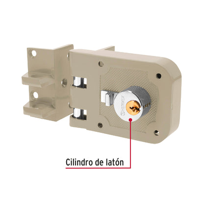 Cerradura de sobreponer instala fácil para puerta corrediza izquierda