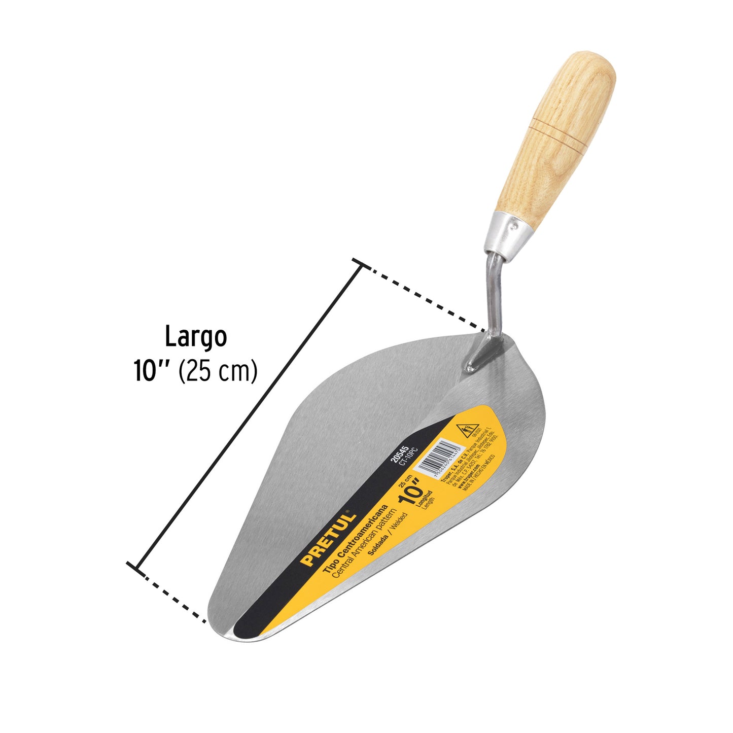 Cuchara para albañil de 10" tipo Centroamericana