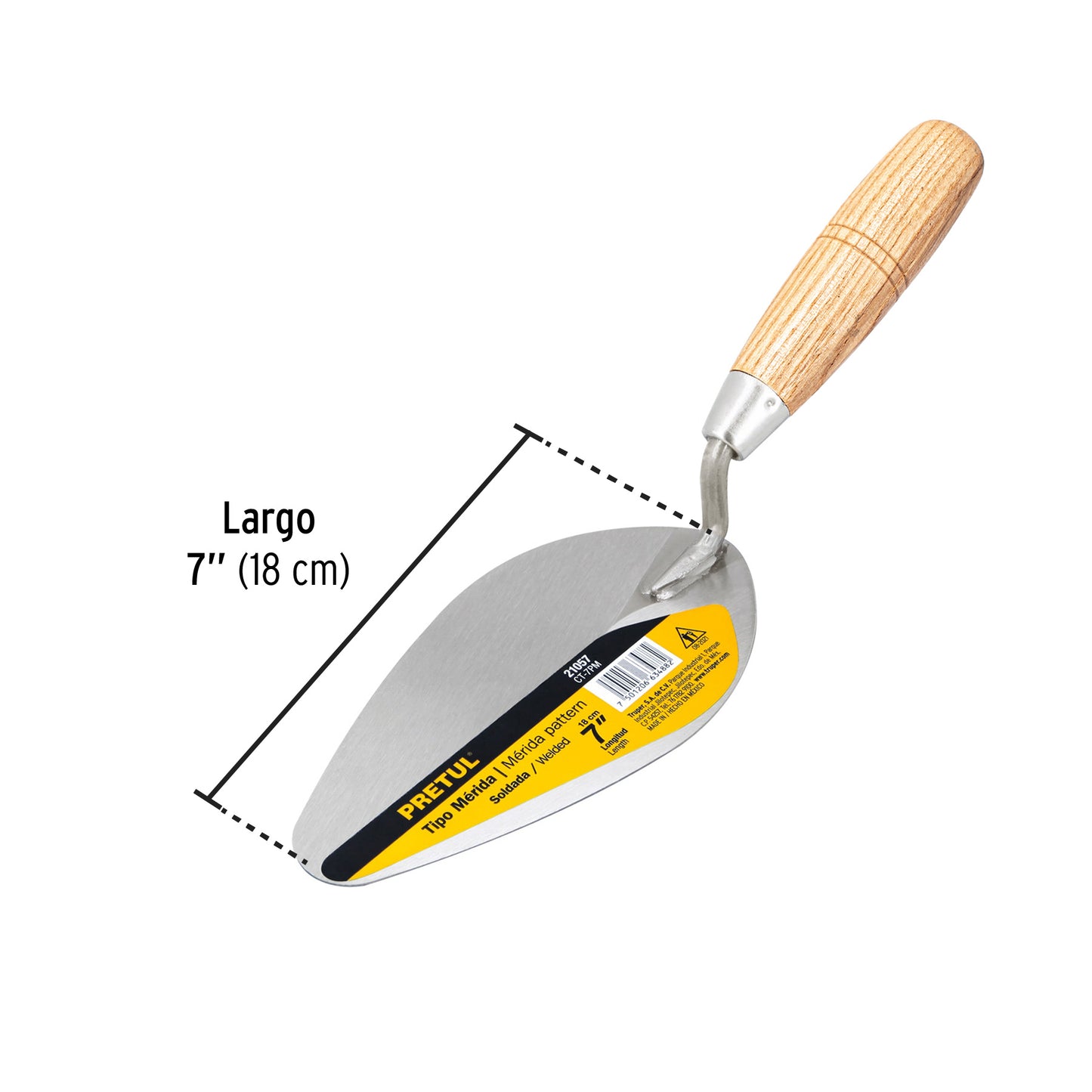 Cuchara para albañil de 7" tipo Mérida