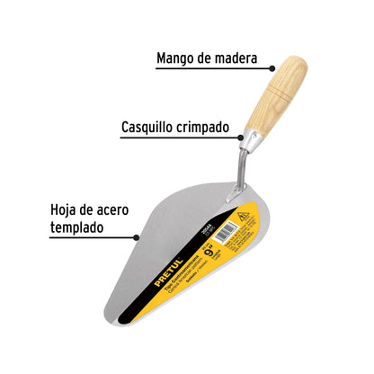 Cuchara para albañil de 9 pulgadas tipo Centroamericana