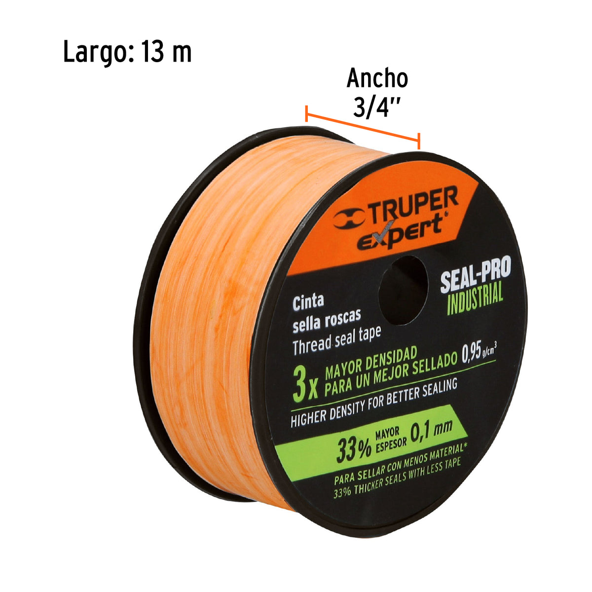 Cinta sella roscas estandar 3/4 pulg. x 13 m