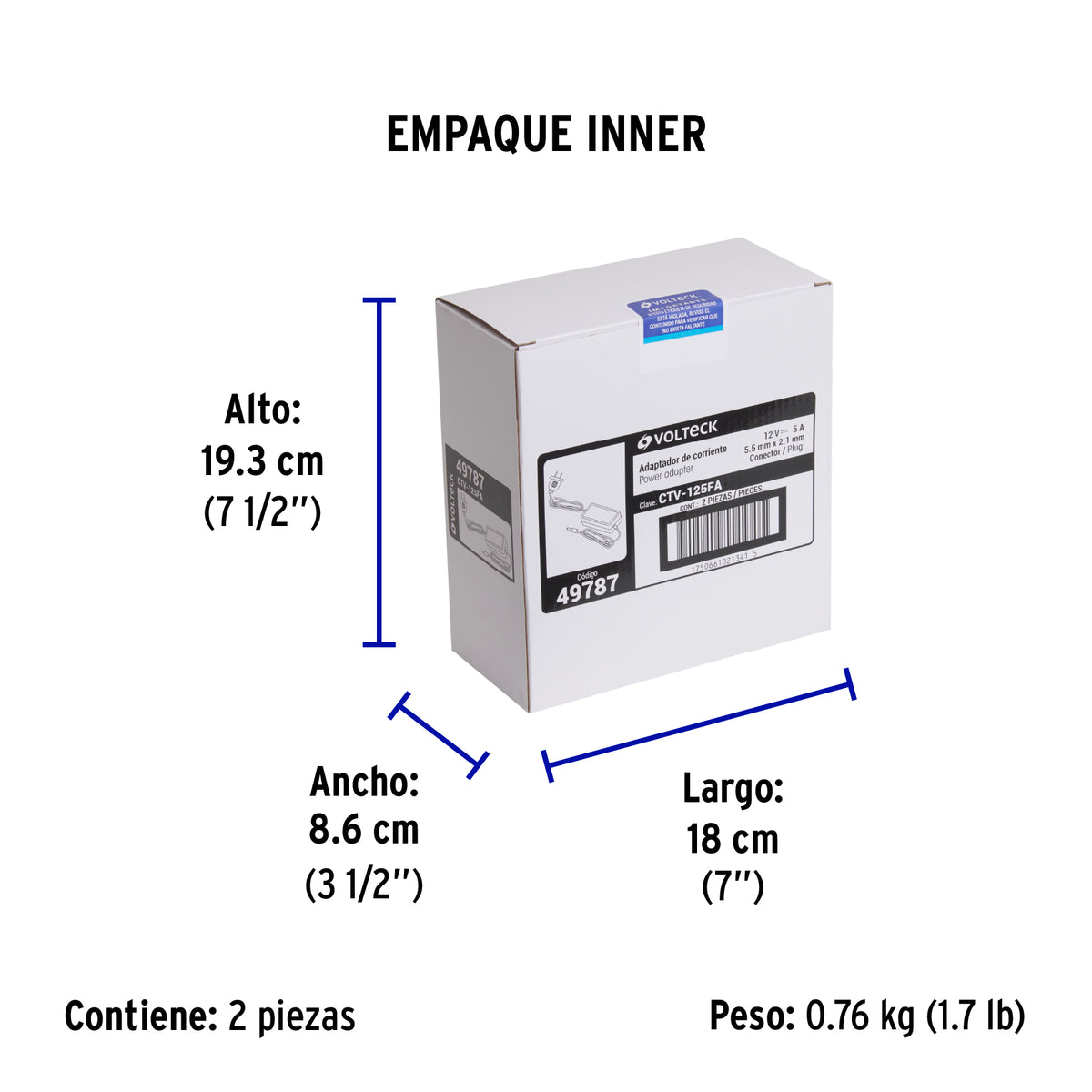 Fuente de Alimentación 12V 5A para CCTV · vista 6