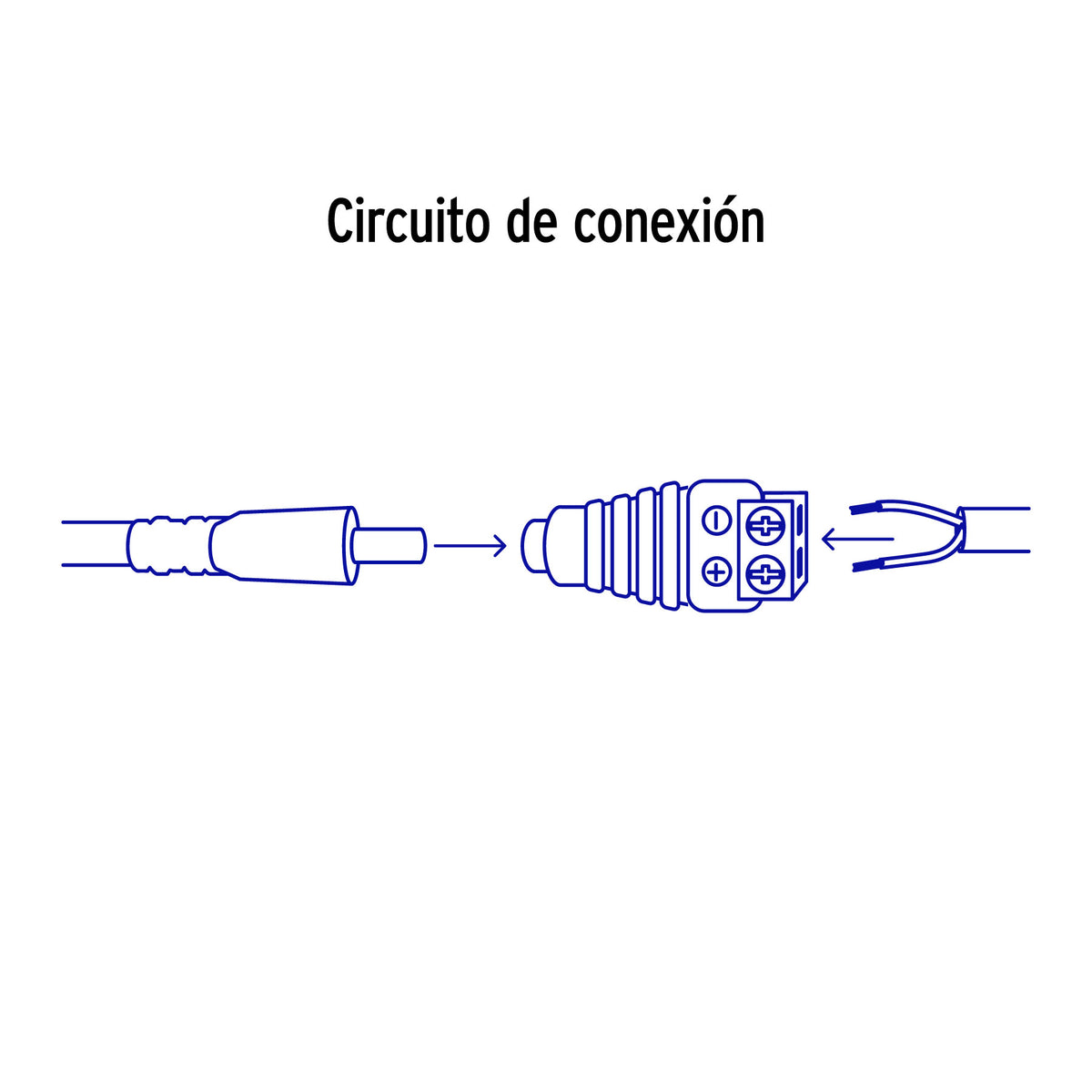 Conector de energía para CCTV tipo hembra · vista 3
