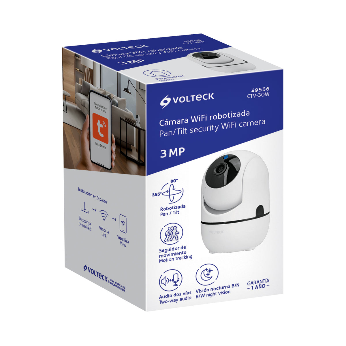 Cámara de seguridad WiFi robotizada para interior, 3MP · vista 7