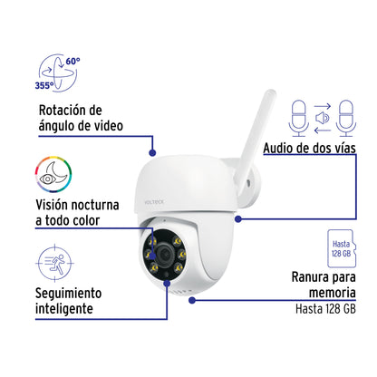 Cámara de seguridad WiFi robotizada para exterior, 3MP · vista 3