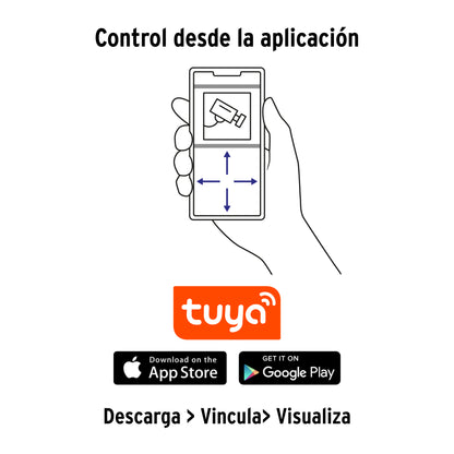Cámara de seguridad WiFi robotizada, interior, socket, 4 MP · vista 5