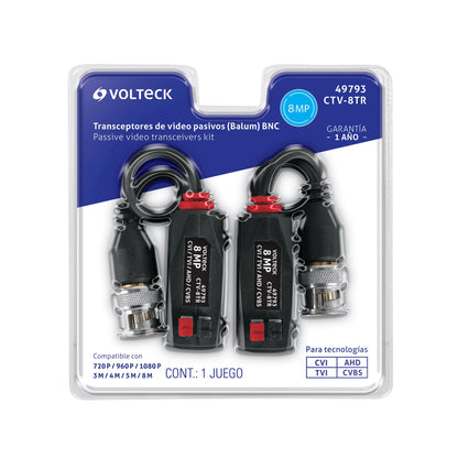 Par de Transceptores Pasivos Video Balun, hasta 8MP · vista 5