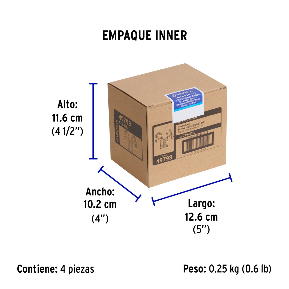 Par de Transceptores Pasivos Video Balun, hasta 8MP · vista 7