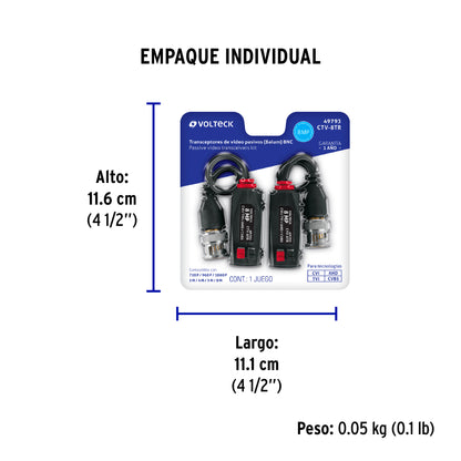 Par de Transceptores Pasivos Video Balun, hasta 8MP · vista 6