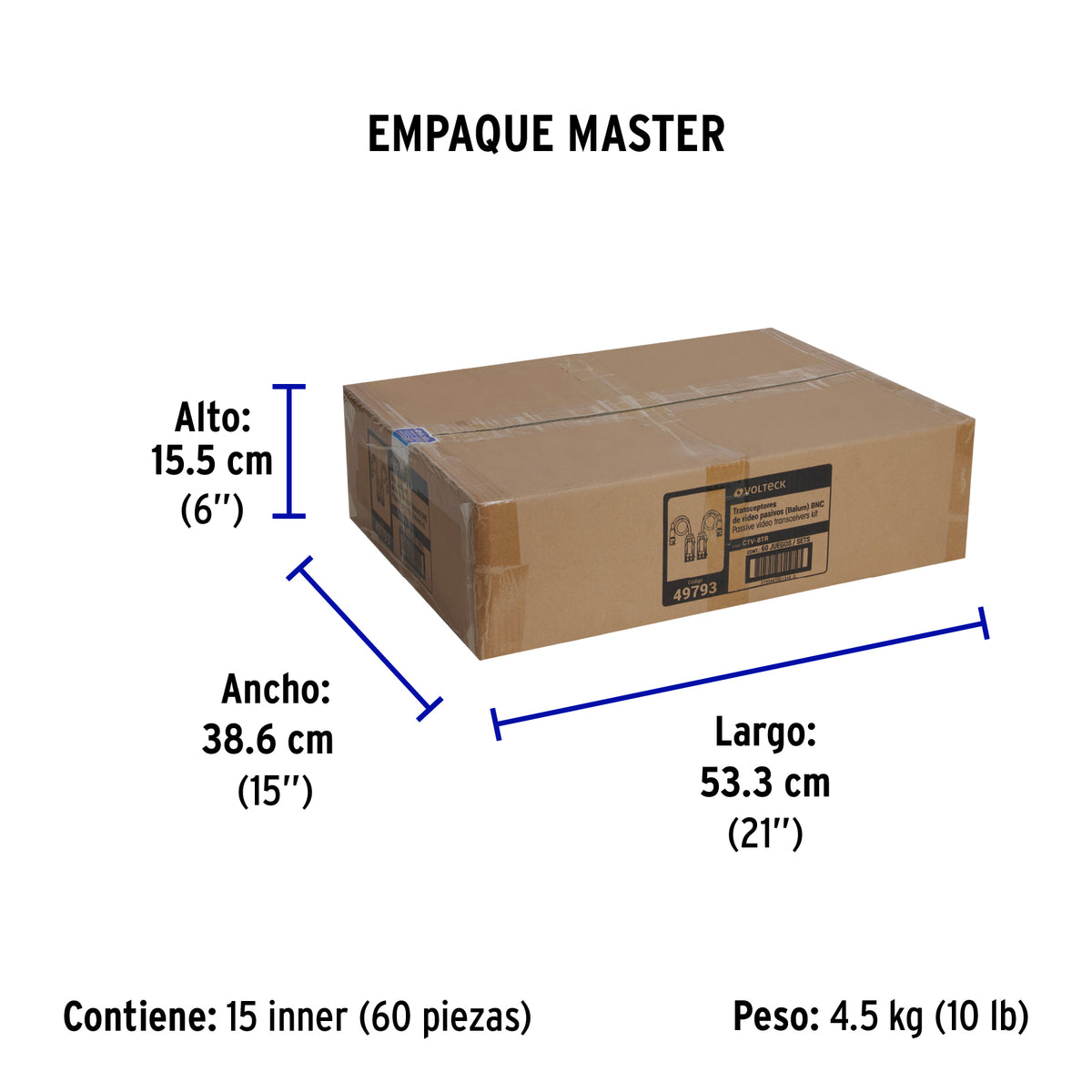 Par de Transceptores Pasivos Video Balun, hasta 8MP · vista 8