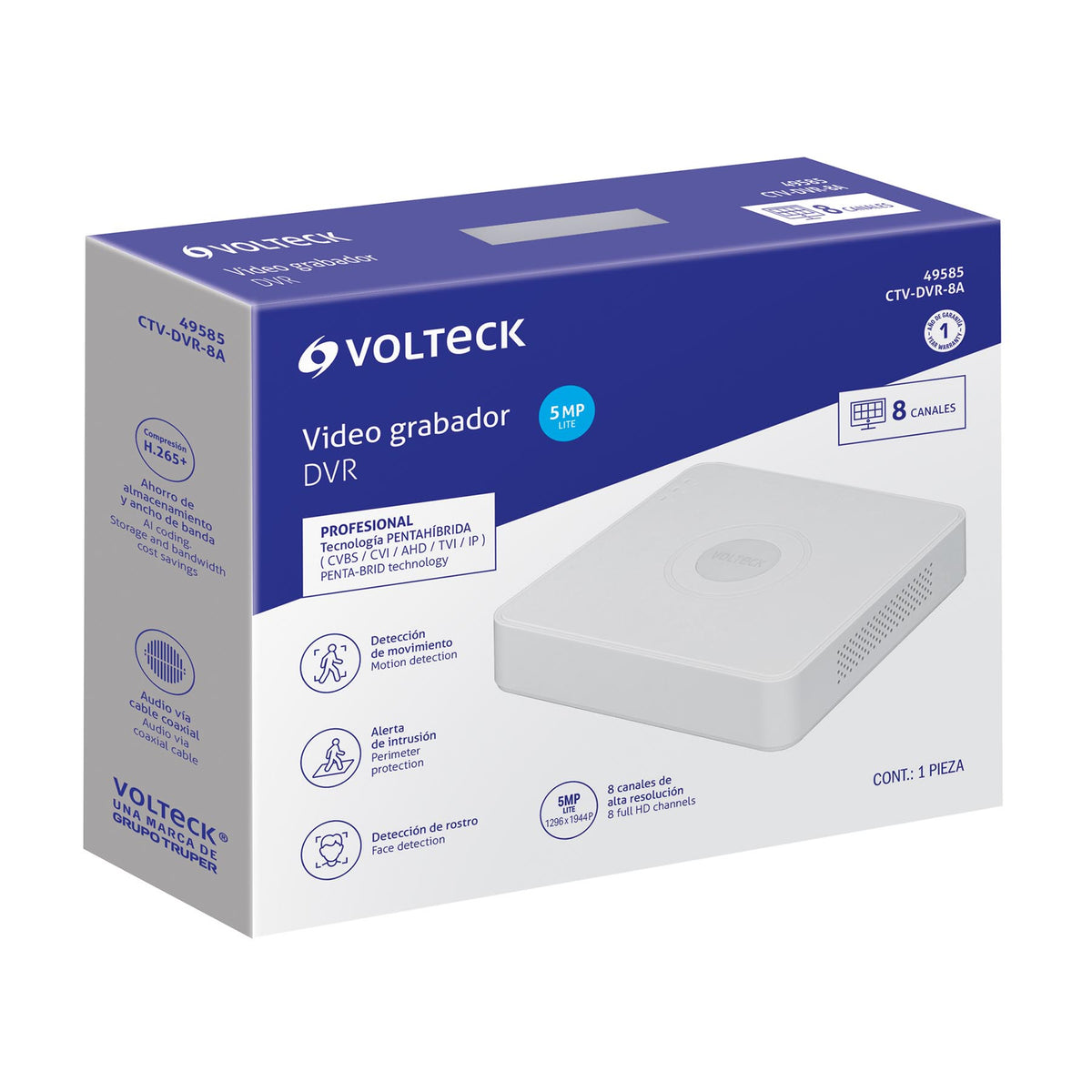Video grabador DVR de 8 canales, 5MP · vista 4