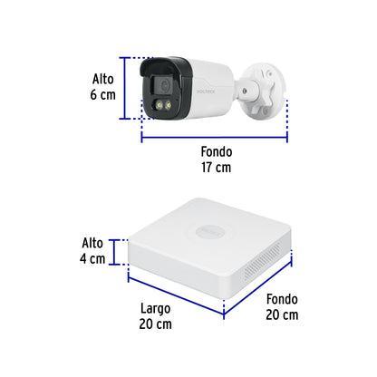 Kit video vigilancia, 8 canales, 4 cámaras, 5MP, Disco 1TB · vista 5