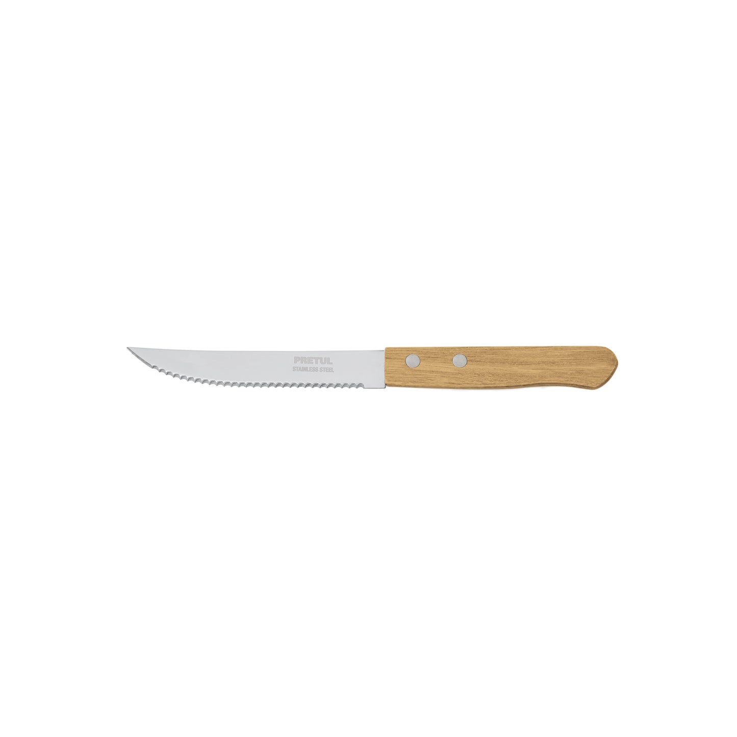 Cuchillo con sierra para asado de 5 pulgadas con mango de madera