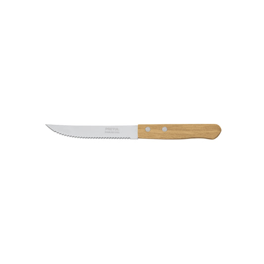 Cuchillo con sierra para asado de 5 pulgadas con mango de madera