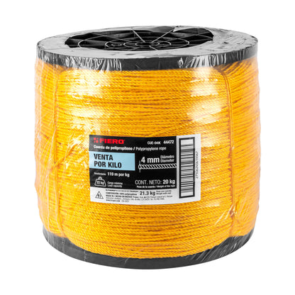 Cuerda Polipropileno 4mm Carrete 20kg
