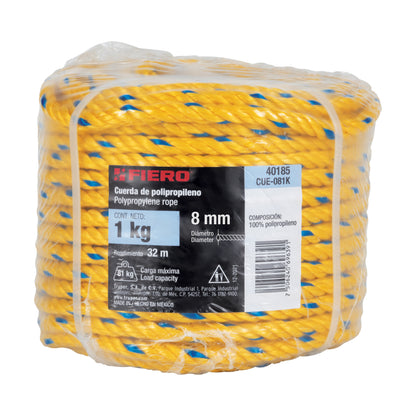 Cuerda Polipropileno 8mm Rollo 1kg