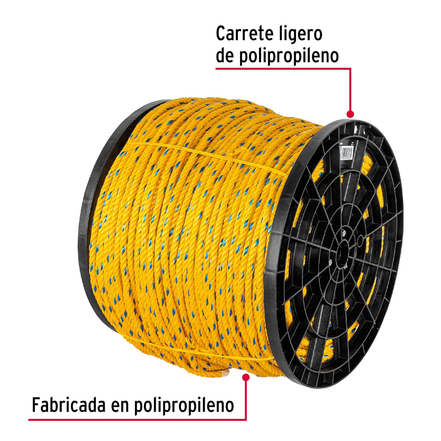 Cuerda Polipropileno 10mm Carrete 20kg