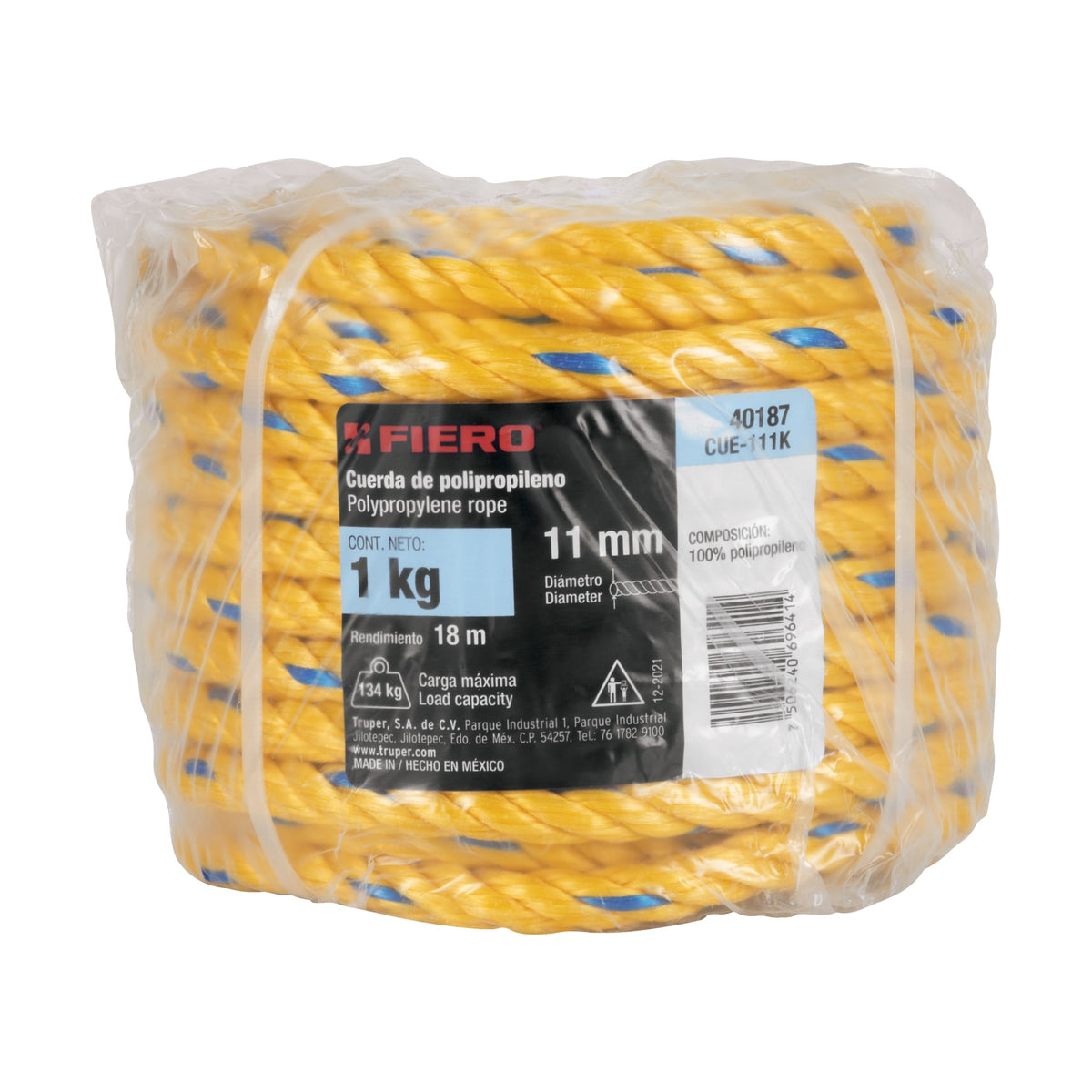 Cuerda Polipropileno 11mm Rollo 1kg