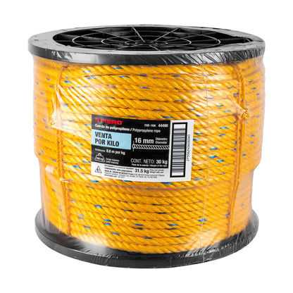 Cuerda Polipropileno 16mm Carrete 30kg