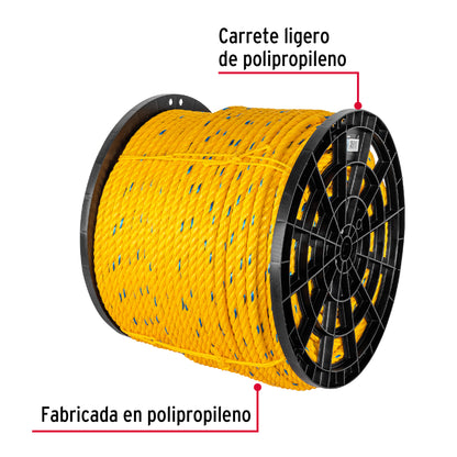Cuerda Polipropileno 16mm Carrete 30kg