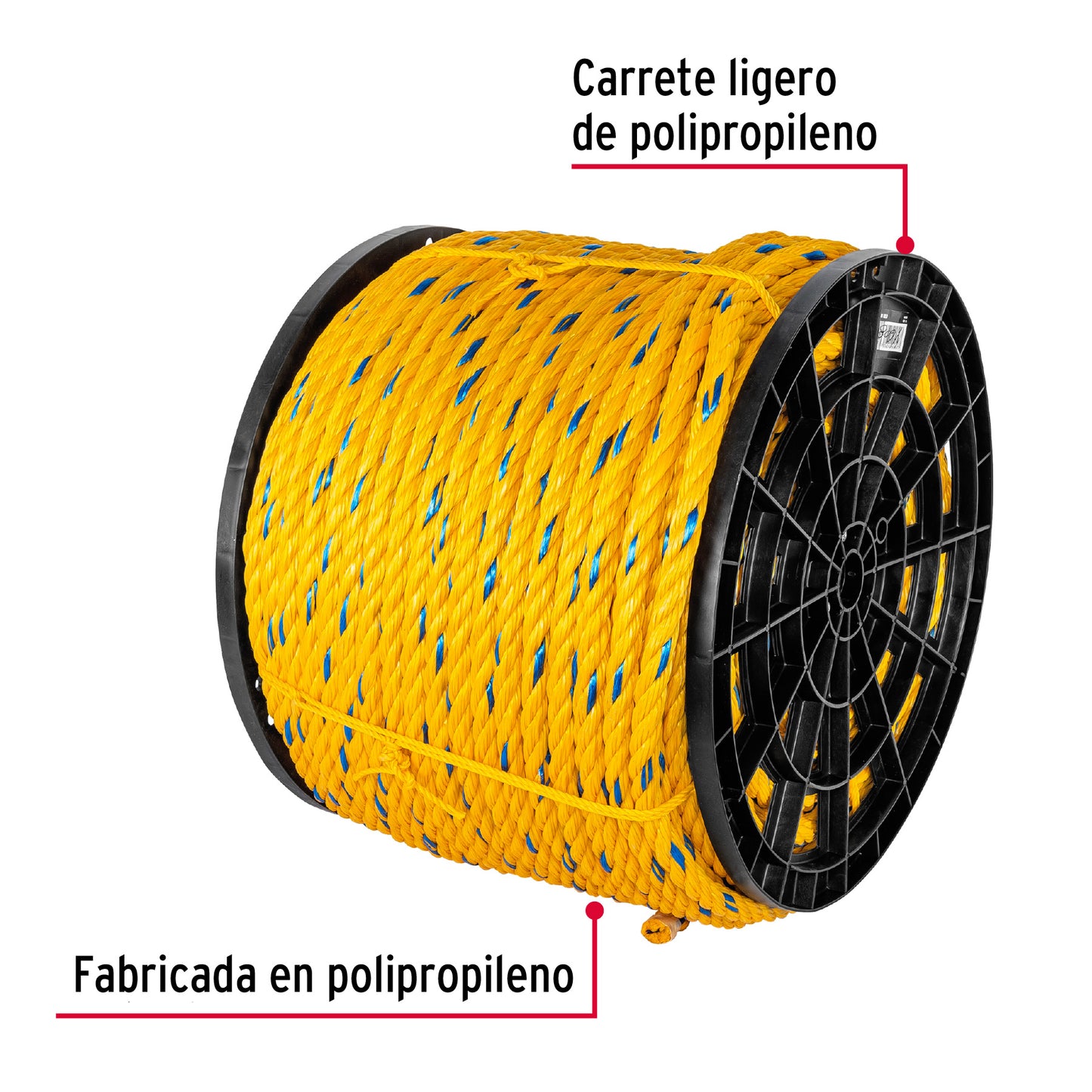 Cuerda Polipropileno 19mm Carrete 30kg
