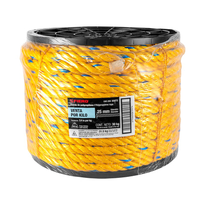 Cuerda Polipropileno 25mm Carrete 30kg